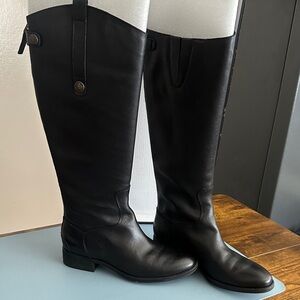 Sam Edelman Penny Riding Boots in Black Leather